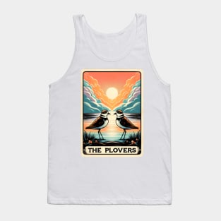 The Piping Plovers Bird Watcher Lovers Funny Tarot Card Pun Tank Top